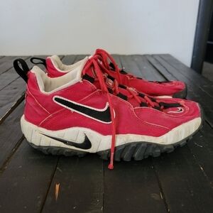 Nike Air Vintage Red Canvas Shoes Women's 9 Trainers Athletic Casual 90s Y2K